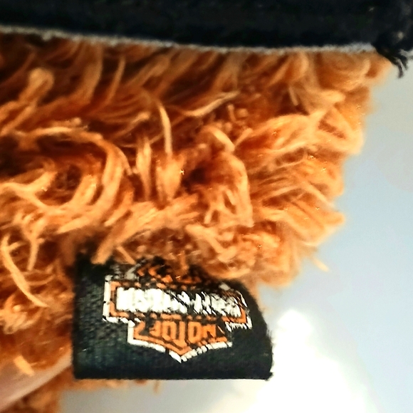 Harley-Davidson Motorcycles Italy Bear Beanbag Plush Brown Black Gray 14 Inches - Picture 4 of 4
